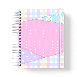 Caderno de anotações Premium - 200 pág - A5 - Floral Candy