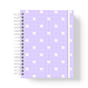 Caderno de anotações Premium - 200 pág - A5 - Lilac Floral