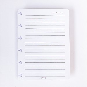 Refil Caderno de discos Pequeno (Coleção Basic ) Pautado - 6 furos