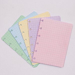 Refil colorido caderno de discos bloquinho notes