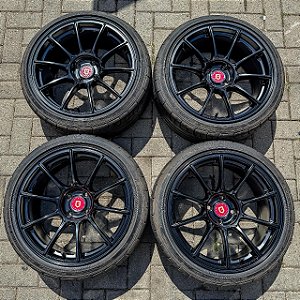 Jogo de rodas Drag10 com pneus Dunlop Direzza  - 4x100