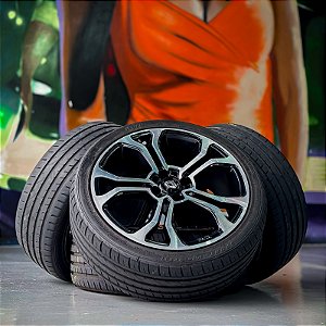 Jogo de rodas Renault originais aro 17" + pneus Itaro 205/40R17