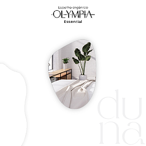 Espelho Orgânico Olympia Essential, Espelho Decorativo de parede Pequeno ao Grande para Lavabo, Penteadeira, Sala de Estar/Jantar - Fácil Instalação