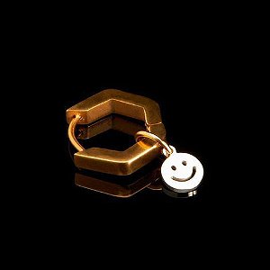 Brinco Key Design Drew de Aço Dourado