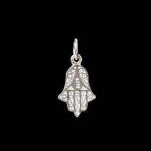 Pingente Key Design Hamsa de Prata
