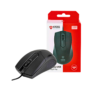 Mouse com Fio Kross USB Preto KE-M108