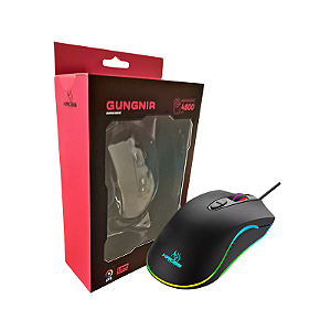 Mouse USB Kross Gaming 7 Botões 4800DPI LED RGB Gungnir Preto KE-MG125