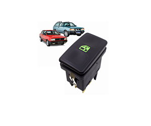 BOTÃO VIDRO ELÉTRICO SIMPLES SANTANA PARATI GOL G1 LED VERDE