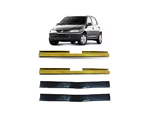 PAR SUPORTE DO VIDRO DA PORTA CELTA G1 G2 COM BORRACHA
