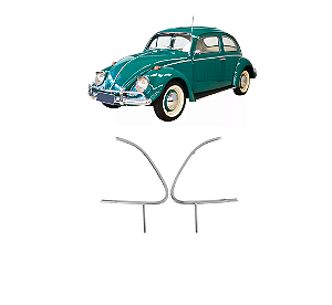 PAR ARO DO QUEBRA VENTO DA PORTA FUSCA CROMADO