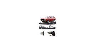 KIT MAÇANETA CILINDRO MESMA CHAVE PORTA  PASSAT ATÉ 83 PRETA