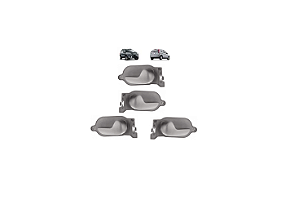 KIT 4 MAÇANETA PORTA FIESTA AMAZON 02 Á 14 ECOSPORT G1 CINZA