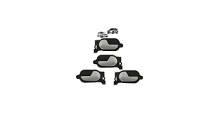 KIT 4 MAÇANETAS PORTA FIESTA AMAZON 02 Á 14 ECOSPORT PRATA