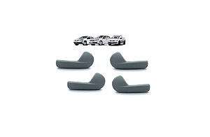 KIT 4 MAÇANETAS INTERNA PORTA GOL SAVEIRO VOYAGE G5 G6 CINZA