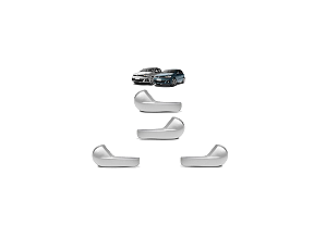 KIT 4 MAÇANETAS INTERNAS PORTA VOYAGE GOL SAVEIRO G7 PRATA