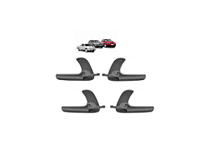 KIT 4 MAÇANETA INT PORTA SAVEIRO PARATI GOL G3 PRETA PLÁSTIC