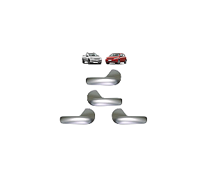 KIT 4 MAÇANETAS INTERNA VOYAGE SAVEIRO GOL G5 G6 CINZA CLARO