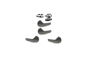 KIT 4 MAÇANETAS PORTA VOYAGE GOL SAVEIRO G7 CINZA ESCURO