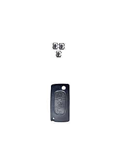 Kit capa chave canivete Peugeot Citroen 3 botões farol