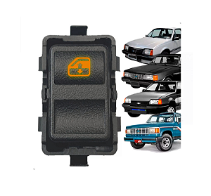 BOTÃO SIMPLES VIDRO ELÉTRICO SIMPLES MONZA OPALA LARANJA