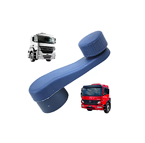 MANIVELA VIDRO PORTA  MB 1938S ATEGO AXOR COR AZUL