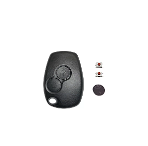 KIT CAPA CHAVE TELECOMANDO RENAULT LOGAN SANDERO 2 BOTÕES