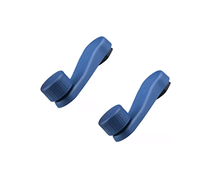 PAR MANIVELA AZUL  DO VIDRO DA PORTA  ACCELO
