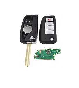 CHAVE CANIVETE NISSAN 4 BOTÕES COMPLETA TIIDA SENTRA FRONTIER