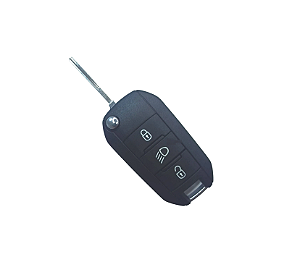 CHAVE CANIVETE COMPLETA PEUGEOT 208 308 3 BOTÕES FAROL