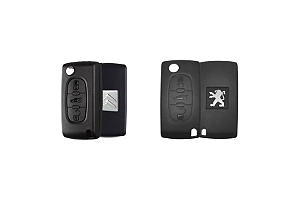 CHAVE CANIVETE COMPLETA CITROEN AIRCROSS 3 BOTÕES PEUGEOT 408