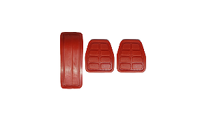 KIT CAPA PEDAL FREIO EMBREAGEM GOL PARATI SAVEIRO VOYAGE G1 VERMELHA