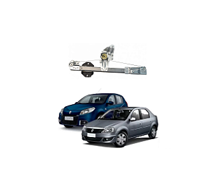 MÁQUINA VIDRO ELÉTRICA DIANTEIRA SANDERO G2 LOGAN G2 PARA MOTOR MABUSHI