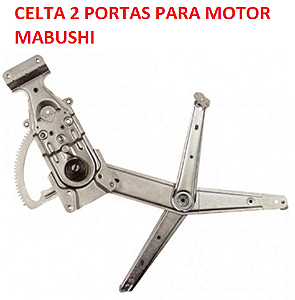 MÁQUINA VIDRO ELÉTRICO DIANTEIRA CELTA G1 00 Á 06 G2 APÓS 2006 2 PTS MABUSHI