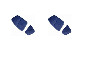 2 CAPAS FRONTAL CHAVE CANIVETE FIAT STILO 3 BOTÕES AZUL