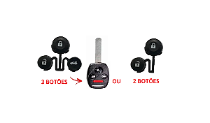 2 REPAROS BOTÃO FRONTAL CHAVE TELECOMANDO HONDA