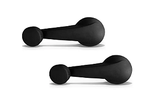 PAR MANIVELA VIDRO PORTA BLAZER S10 G1 02 Á 12 PRETA PLÁSTIC