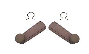 PAR MANIVELA VIDRO DA PORTA LOGUS POINTER MARRON