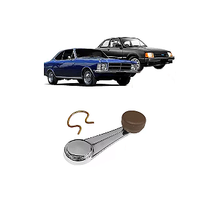 MANIVELA VIDRO DA PORTA CHEVETTE OPALA CARAVAN BOTÃO MARRON