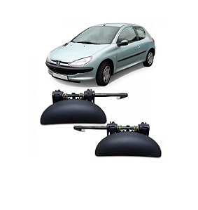 PAR MAÇANETAS DA PORTA DIANTEIRA PEUGEOT 206 207