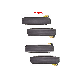 KIT 4 MAÇANETAS DA PORTA MONZA CHEVETTE MARAJÓ CINZA