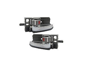 PAR MAÇANETAS INTERNA PORTA HILUX G2 APÓS 11 COROLLA G2 02 Á 08 CROMADA
