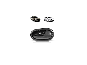 MAÇANETA INTERNA PORTA RENAULT LOGAN SANDERO G2 PRETA