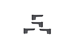 KIT 4 MAÇANETAS INTERNA PORTA FOX GOL G4 GRAFITE PLÁSTICA