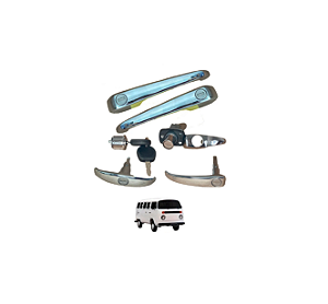 Kit maçanetas e Cilindros Kombi Clipper 1980 á 1996 Cromado