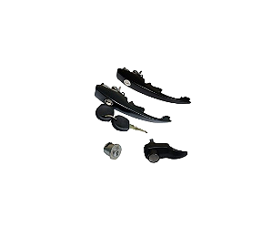 Kit maçanetas Cilindros mesma chave Brasilia Variant 2 Preto