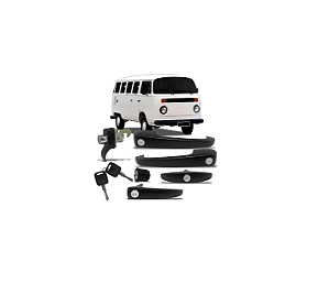 Kit maçanetas e Cilindros Kombi Clipper 1980 á 1996 Preto