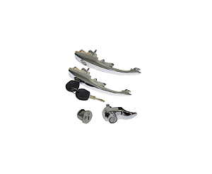 Kit maçaneta Cilindro mesma chave Brasilia Variant 2 Cromado