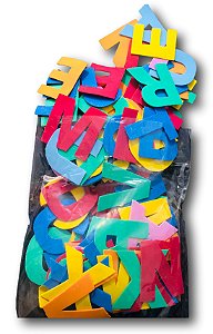 Pacote com 160 letras (7,5cm) (Alfabeto Móvel)