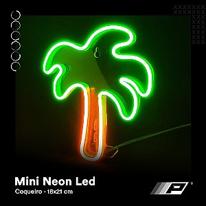 Placa Luminosa Neon Led Coqueiro - Green