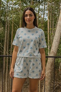 Short Doll Estrela Feminino 100% Algodão - Empório do Algodão